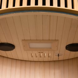 Sauna Moon Infrar&oslash;d Rund 1 plads tr&aelig;farve Holls